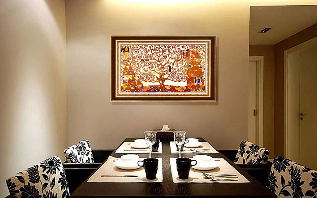 The Tree of Life By Gustav Klimt Giclee Gallery Art Canvas Prints Home Decoration Framed Size:36" x25 1/2"