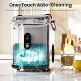 Nugget Ice Makers Countertop with Self-Cleaning, 35lbs/24H, Portable Sonic Ice Maker Machine with Handle/Basket/Scoop