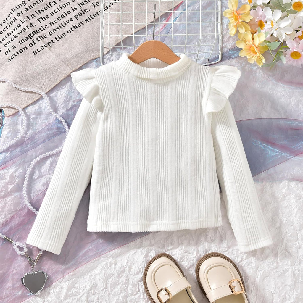 Toddler Girl V Neck Corduroy Pinafore Overall Dress Set