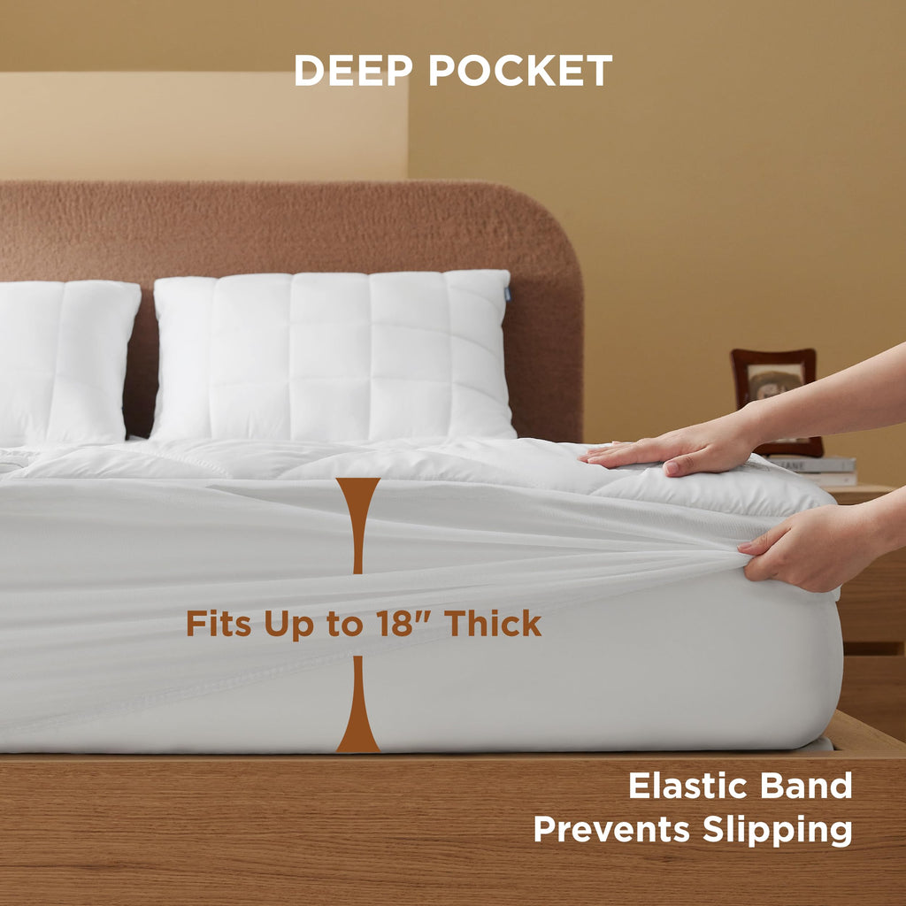 Heated Mattress Pad Queen, Cozy Bed Warmer with Preheat & Memory