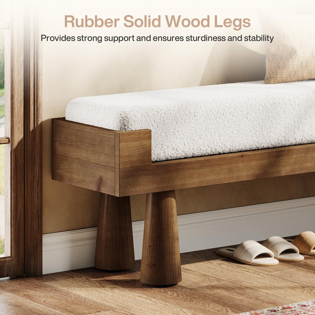 Upholstered Entryway Bench, Shoe Bench End of Bed