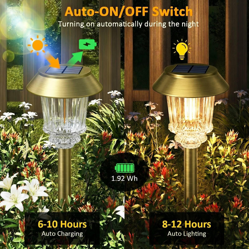 Solar Lights Outdoor Pathway, Solar Garden Lights Solar Powered