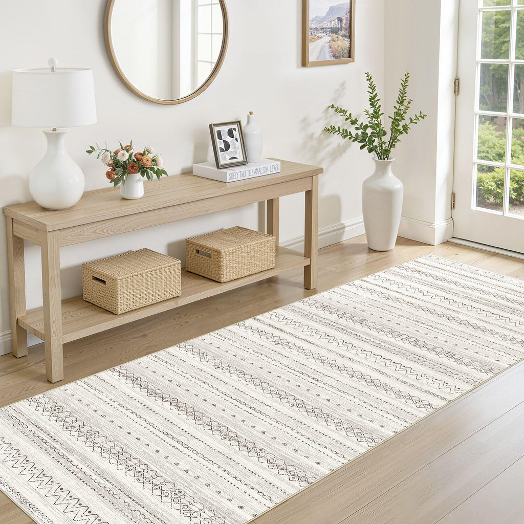 Hallway Runner Rugs Washable Boho Moroccan Soft Rug