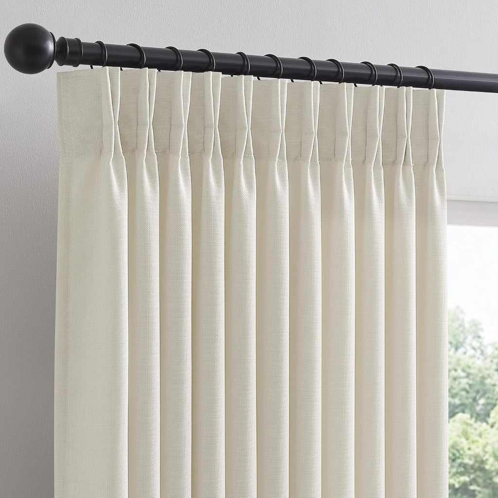 70x102 Inch Extra Wide Curtains 102 Inch Long Natural Linen Privacy