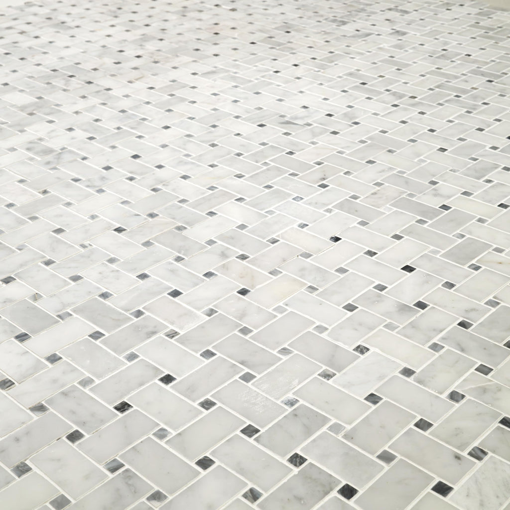 Marble Floor Wall Tile | Carrara White | 12" x 12"