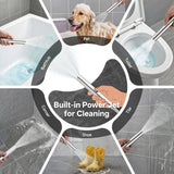 All Metal 10" Shower Head with Handheld, Luxurious Square Double Rain Shower Heads,Power Wash Wand,Dual High Pressure