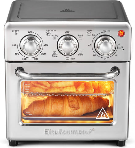 Compact 8.5Qt Air Fryer Oven - Mini Countertop Air Fryer with Adjustable Time & Temperature Controls