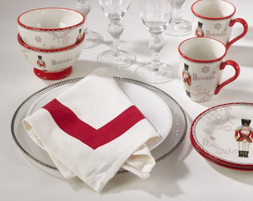 Bisciola Holiday Banded Design Placemat - Set of 4 (20'X20 Napkin, Set of 4)