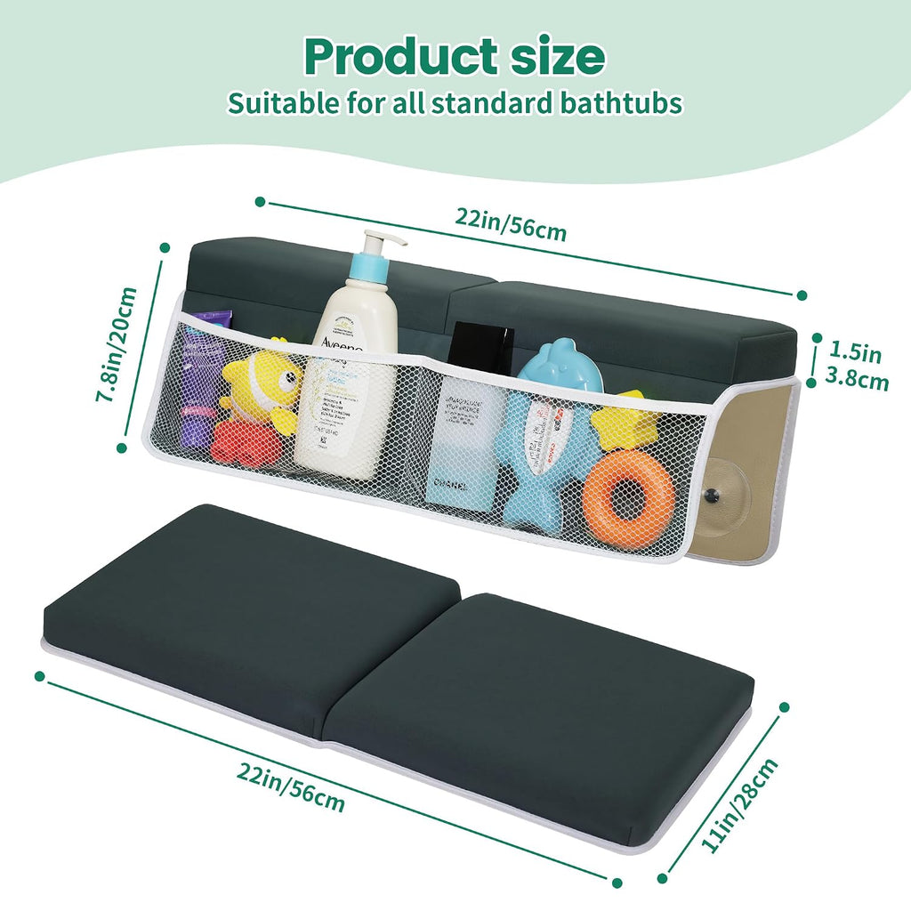 Comfortable Baby Bath Kneeler and Elbow Rest Pad Set, Thick Memory Foam Bath Kneeling Pad with Elbow Support, Baby