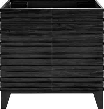 Cascade 30" Freestanding Bathroom Vanity Cabinet Without Top in Black Oak