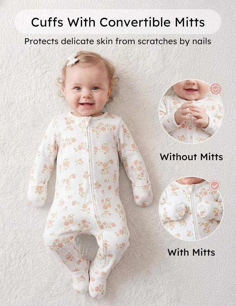 Baby Pajamas 100% Organic Cotton Sleepers Boy Girl Clothes