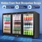 Back Bar Cooler With 3 Glass Doors, 312L Under Counter Back Bar Refrigerator wit