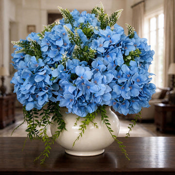Pre-Arranged Blue Artificial with Greenery, UV Resistant