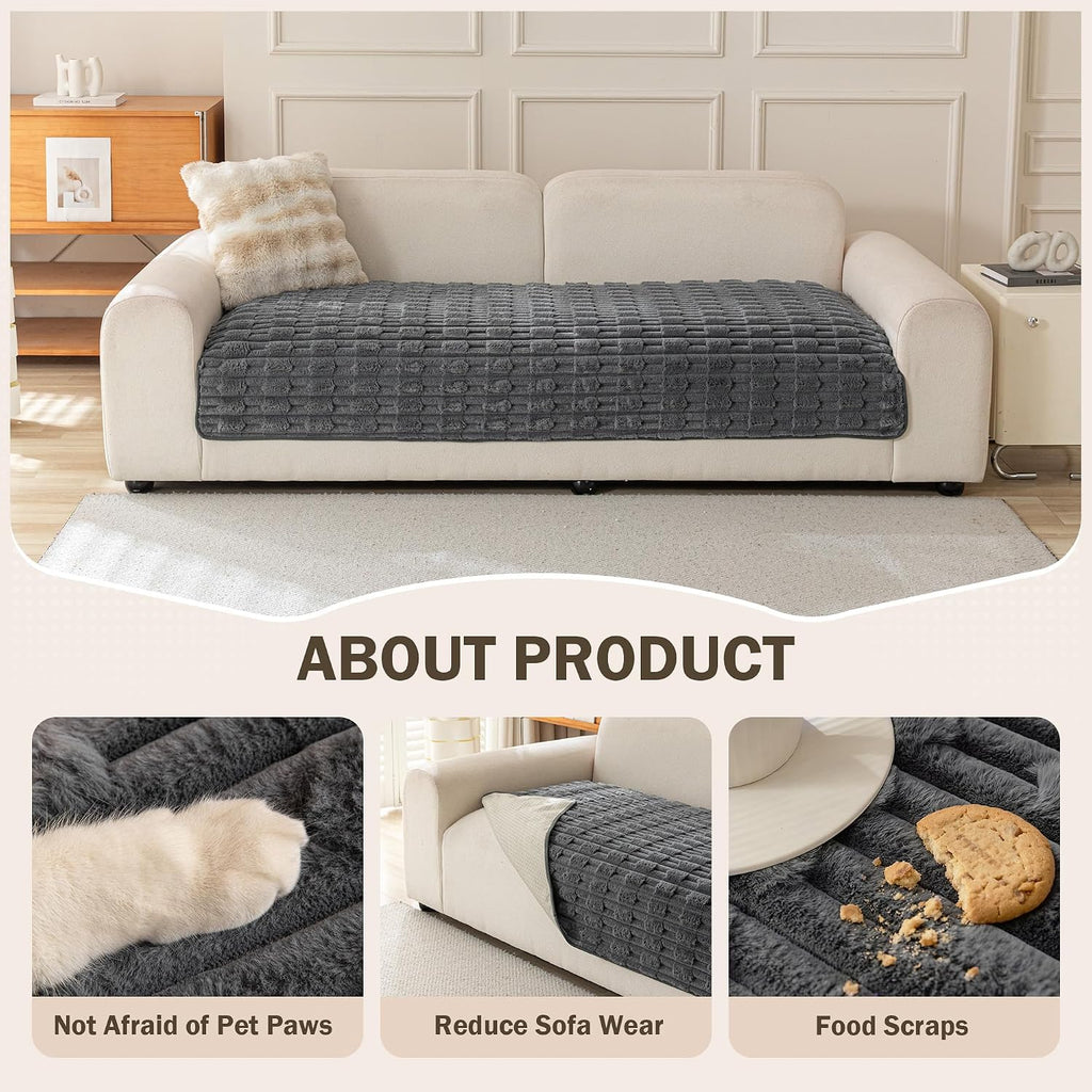 Waterproof Couch Cover for Dogs, Plush Pet Sofa Protector Washable