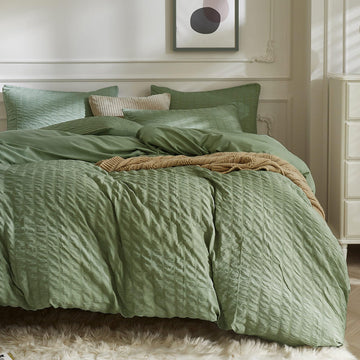 Seersucker Duvet Cover Full Set