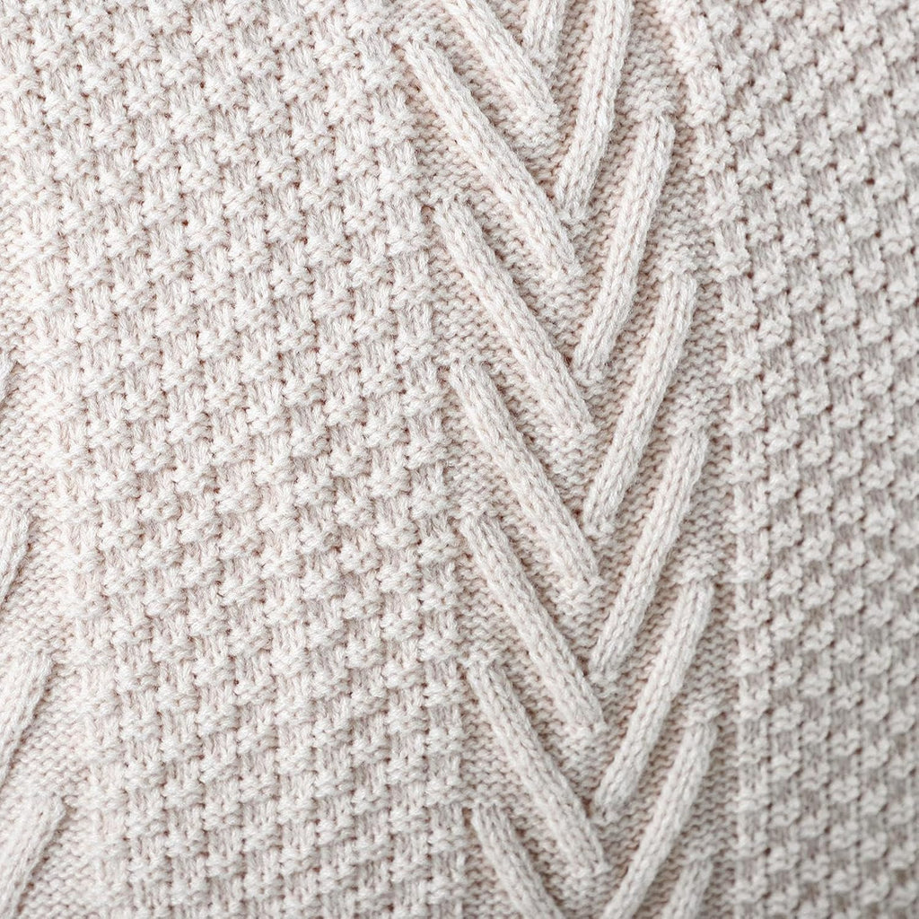 Cotton Knitted Decorative Lumbar Throw Pillow Covers Soft Cozy Outdoor Cushion Cases Luxury Modern Pillowcases