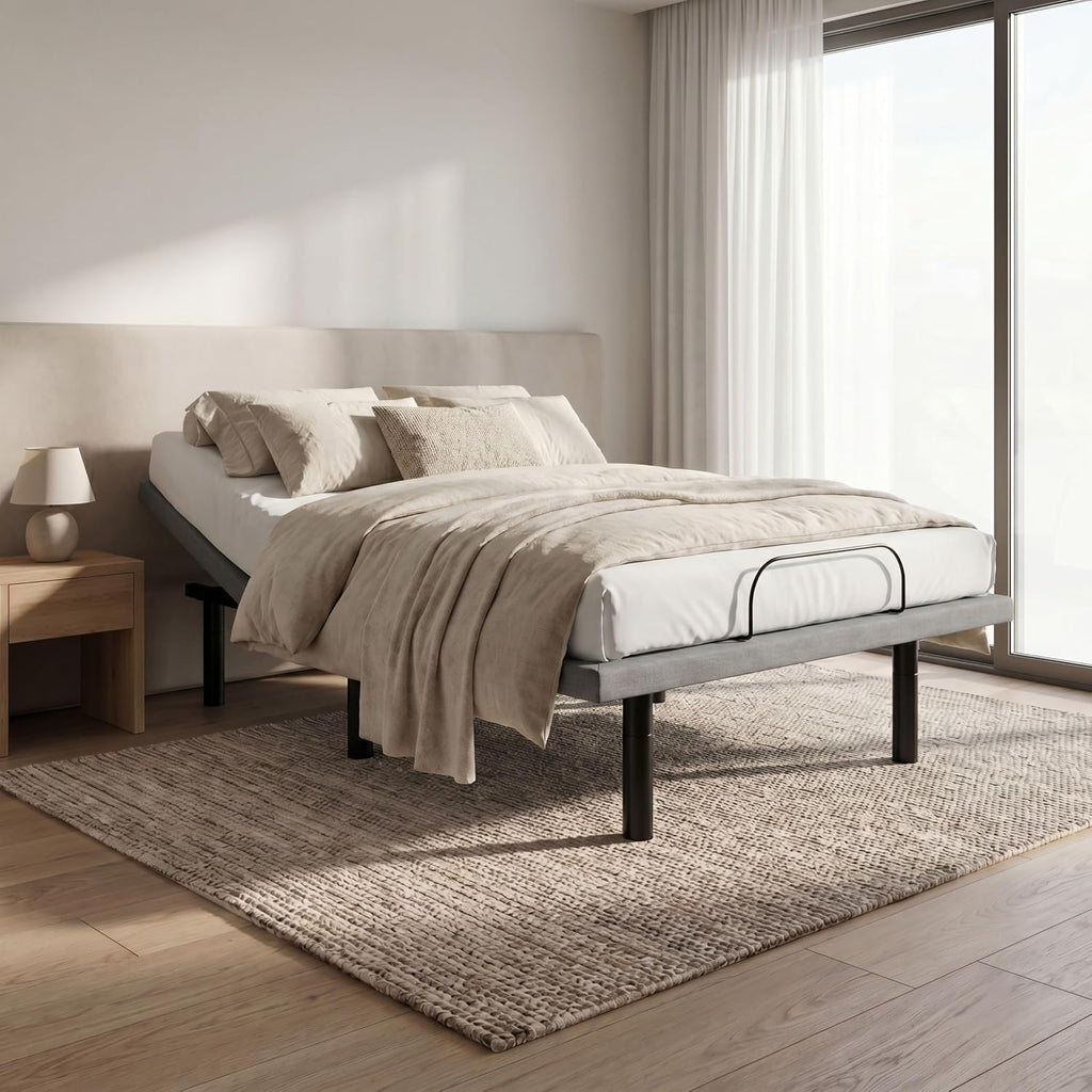 Twin Adjustable Bed Frame with Massage and Remote