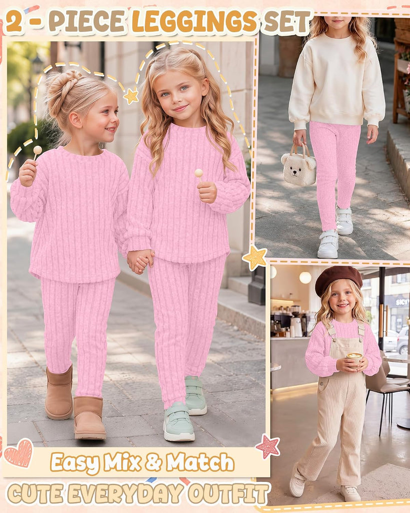 Toddler Girls' 2 Piece Ribbed Outfit Set