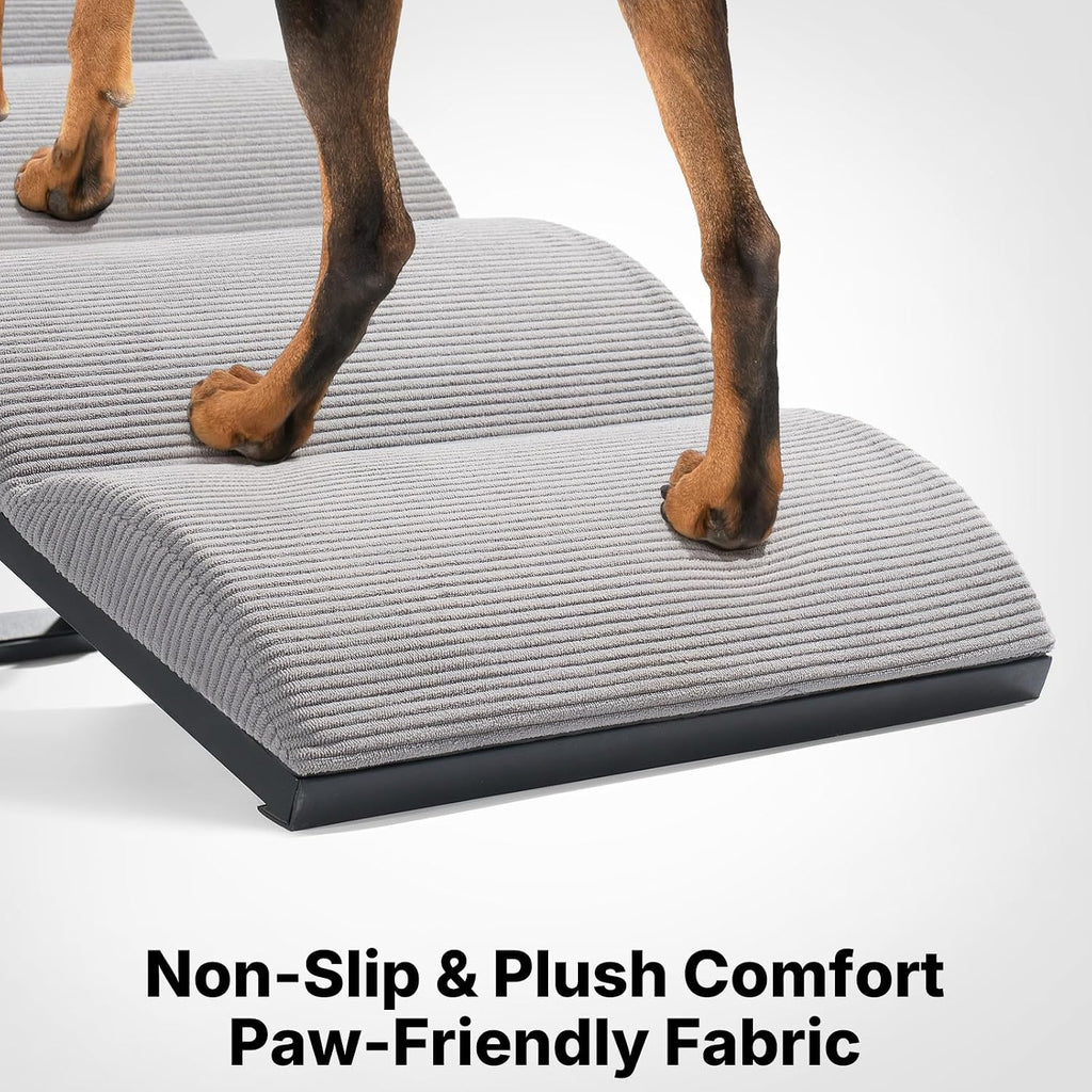 Foldable Dog Ramp for Bed Couch Large Dogs, Adjustable 12-20'' High