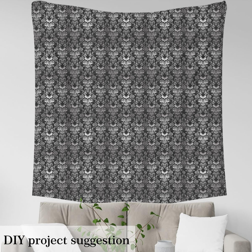 Damask Bat Fabric by The Yard 3 Yards