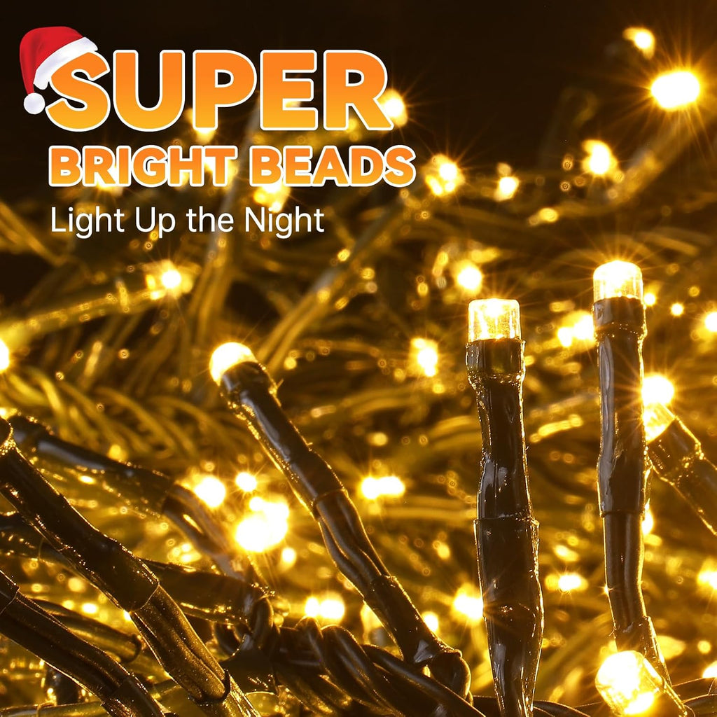 Christmas Cluster Lights, 600LED 20FT, Warm White