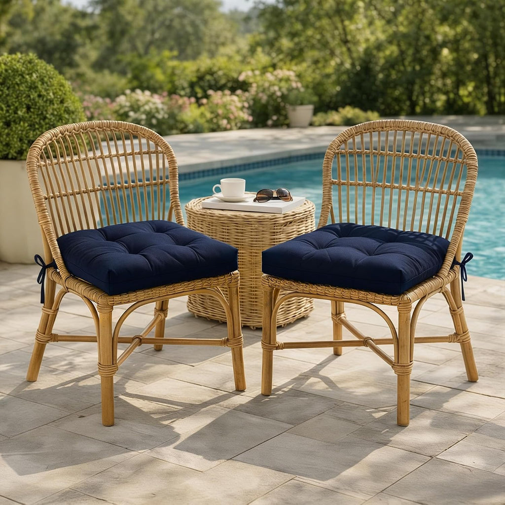 Outdoor Chair Cushions Set of 2, 19" x 19" x 5", Waterproof Outdoor Seat Cushions Furniture, Fade-Resistant Patio