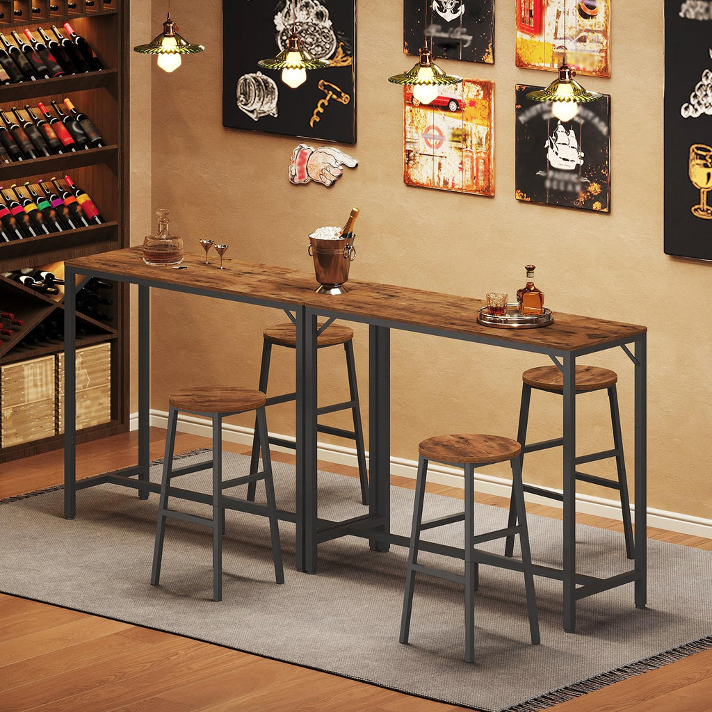 Bar Table, 35.4-Inch Counter Height Pub Table, Cocktail Table