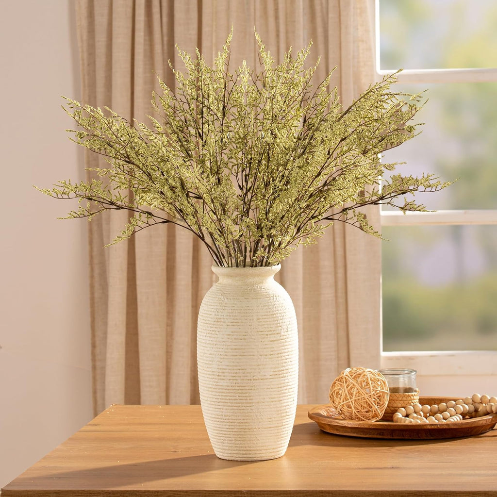 Ceramic Flower Vase, 12.5" Large Rustic Farmhouse Vases Home Decor Tall Pottery Decorative Pampas Vase