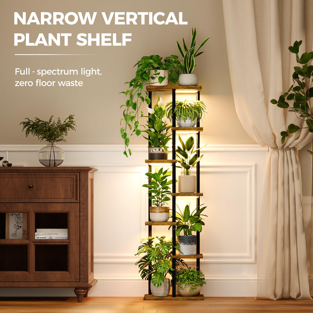 Plant Stand with Grow Light for Indoor Plants Corner 7 Tier