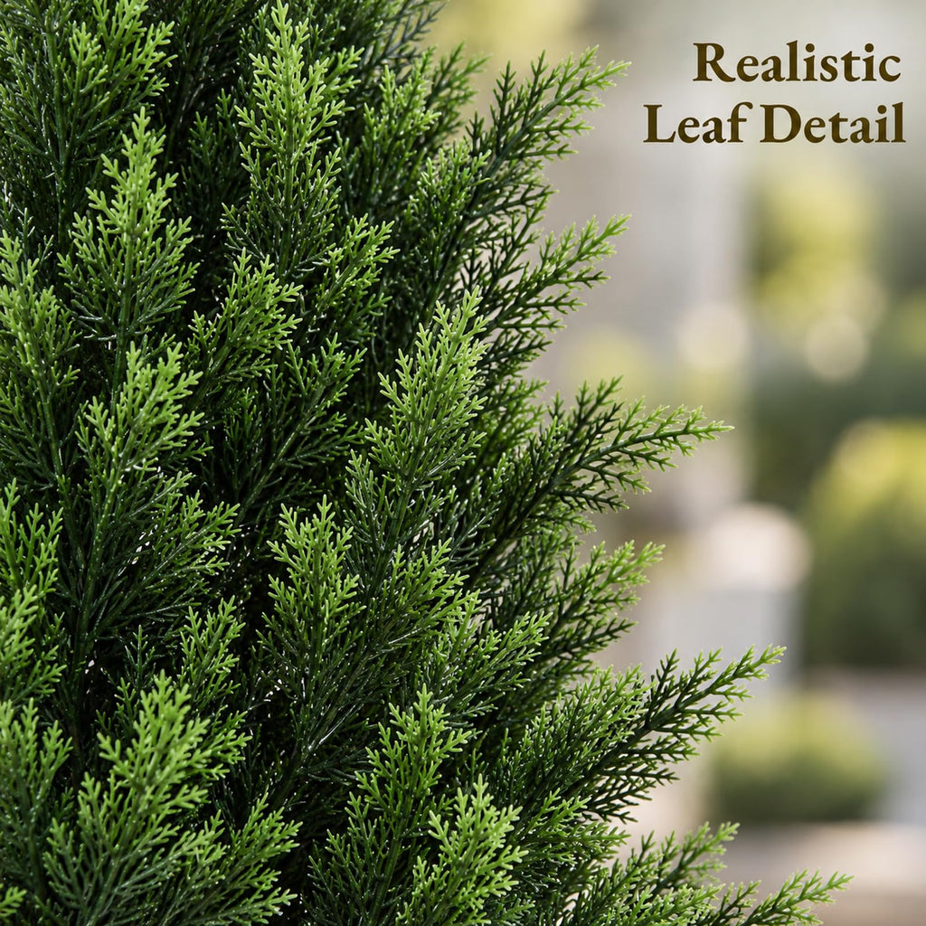 4FT Artificial Cedar Topiary Tree, Set of 2