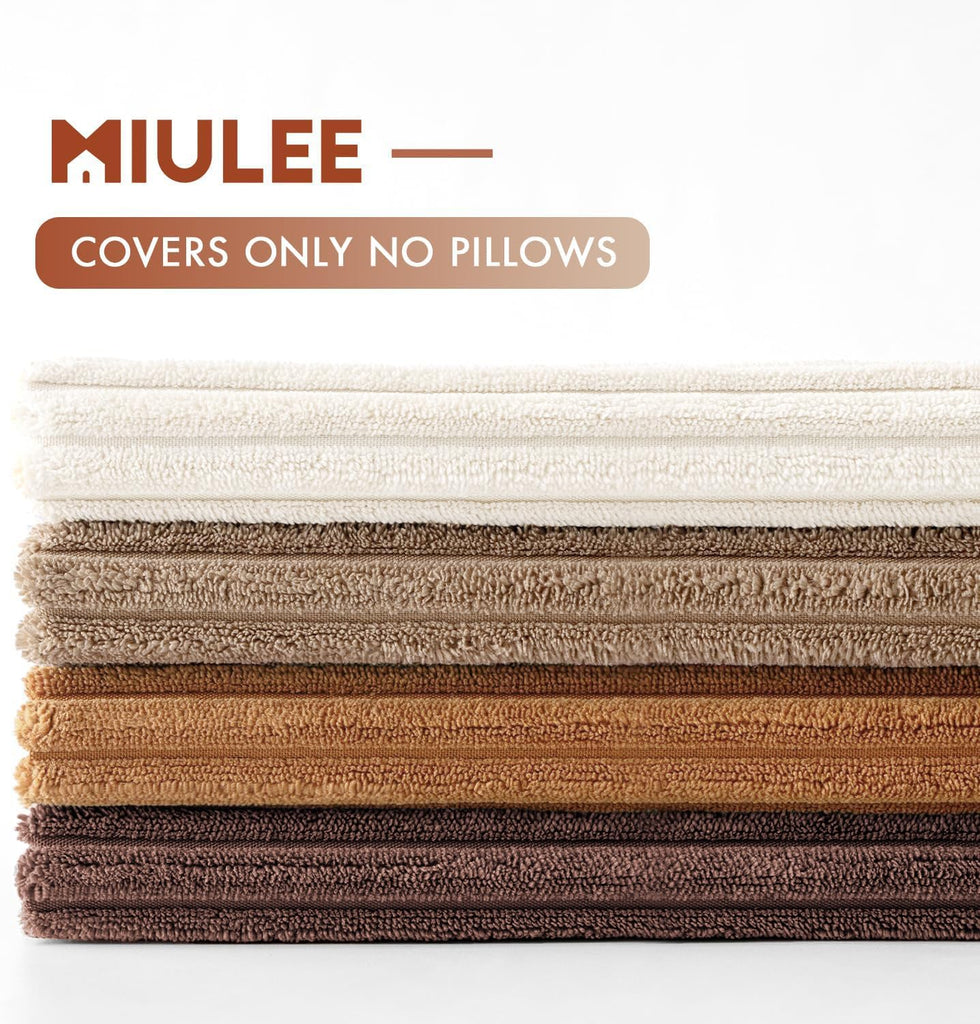Fall Corduroy Decorative Throw Pillow Covers Brown Series 20x20
