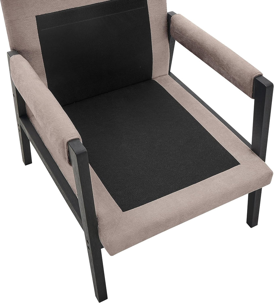 Kelly Mid-Century Modern Chenille Upholstered Accent Armchair, Gray
