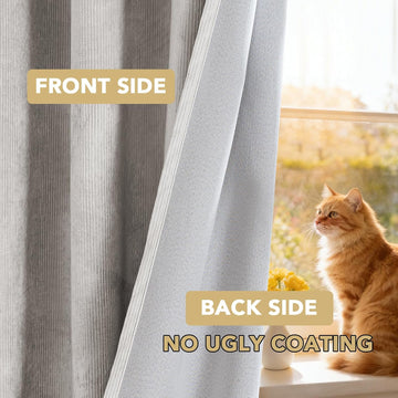 Velvet 100% Blackout Curtains for Living Room Full Light Blocking Curtains Thermal Insulated Room Window Drapes Soft