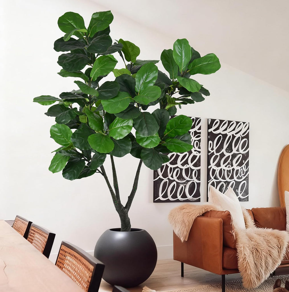 Artificial Fiddle Leaf Fig Tree 7FT with Thick 110 Leaves Lifelike