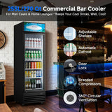 COOLER 255L/270 Qt Commercial Beverage Refrigerator | Glass Door Merchandiser Fr