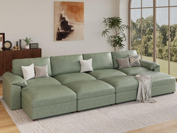 Sectional Couches Bed, Sleeper Sofa, Green