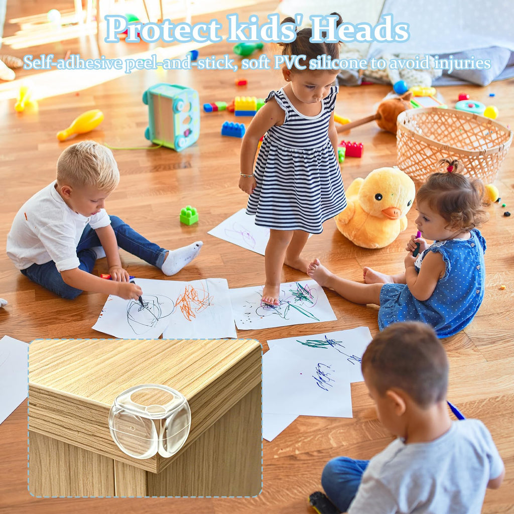 Baby Proofing Kit 46 Pack- Child Safety Locks for Cabinets&Drawers&Adjustable Safety Latches&Corner Guards&Outlet