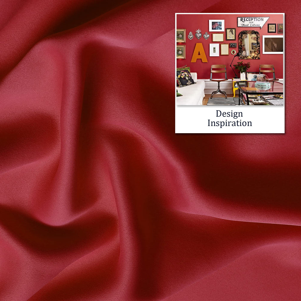 Red Blackout Curtains 45 Inches Long Short Kitchen Curtains with Grommet Room Darkening Thermal Insulated Window