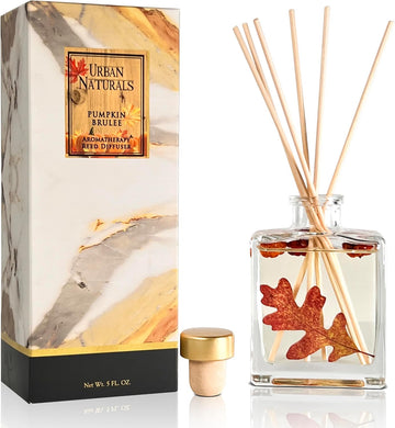 Reed Diffuser Set, Pumpkin Brulee - Bathroom Shelf Décor - Set of 5