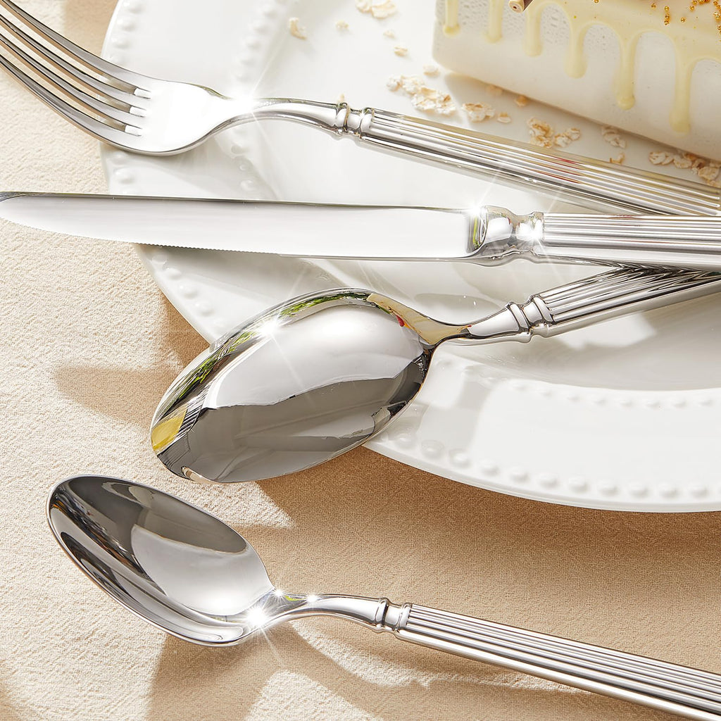20-Piece Silverware Set, 18/10 Stainless Steel Flatware Set