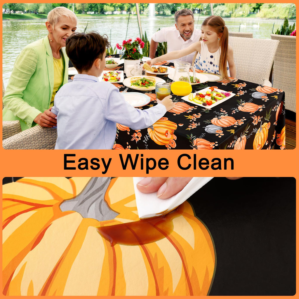 Halloween Waterproof Flannel Backed Vinyl Tablecloth, 60"x102"