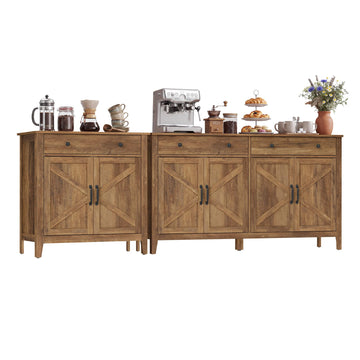 Farmhouse Buffet Cabinet and Coffee Bar Bundle