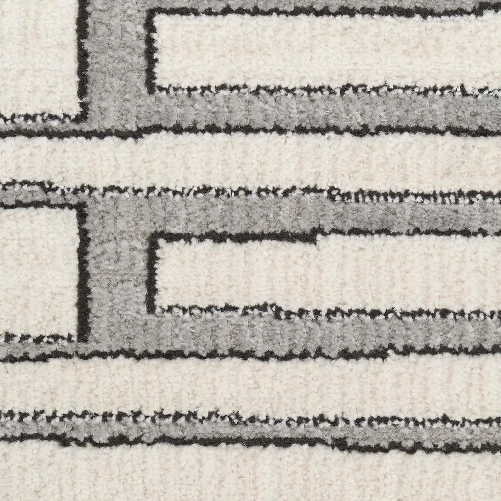 Home Nordic Ivory Grey Area Rug - Easy Clean, Non Shedding, Bed Room, Living Room, Dining Room, Kitchen (5' x