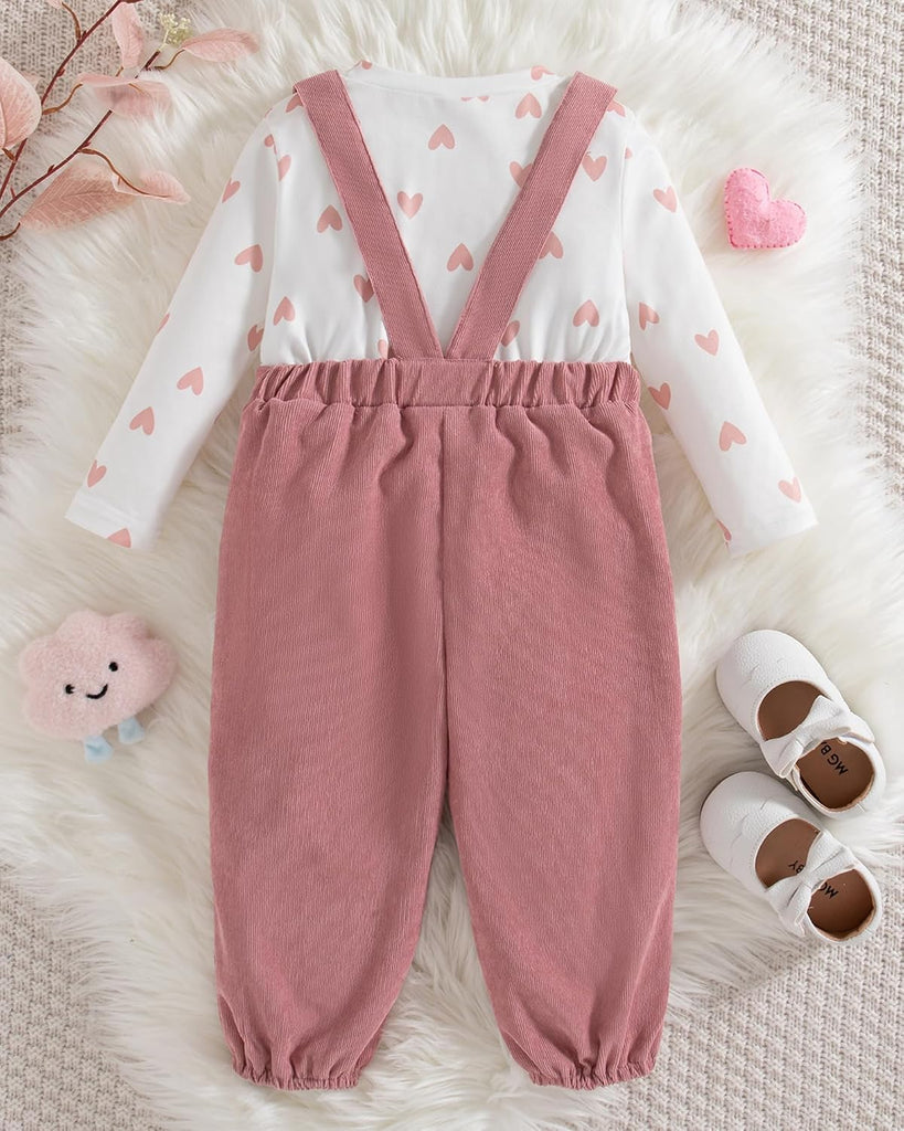 Toddler Baby Girl Clothes Fall Winter Overall Jumpsuit Set