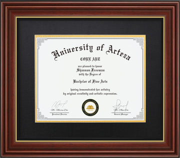 15x18 Diploma Frame, Chocolate Brown, Black Mat for 11x14
