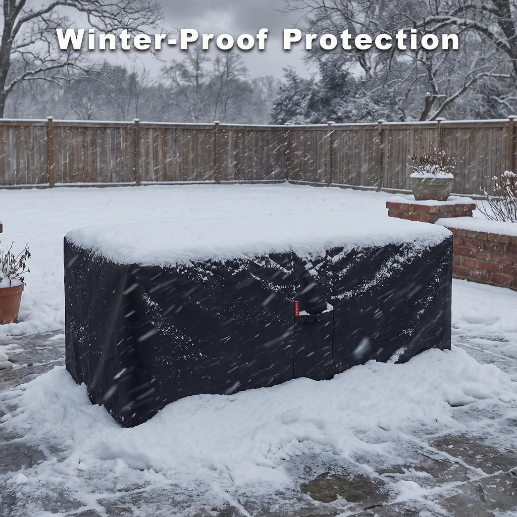 Rectangular Fire Pit Cover 44"L x 28"W x 25"H, Waterproof 600D