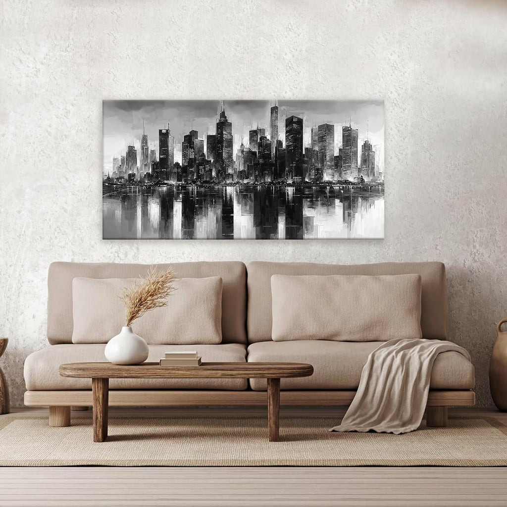 New York City Wall Art Brooklyn Bridge Wall Art Print Paintings Modern Cityscape Canvas Art Wall Decor Picture