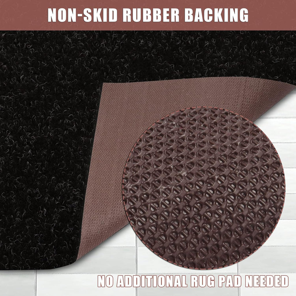 Runner Rug 2 ft x 6 ft Carpet Runners, Indoor/Outdoor Hallway Kitchen Entryway Bedroom Area Rugs with Non-Slip Rubber