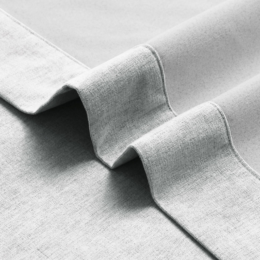 100" Wx84 L Medium Gray Full Blackout Curtains for Sliding Door, Thermal Insulated Drapery Bedroom Windows Patio