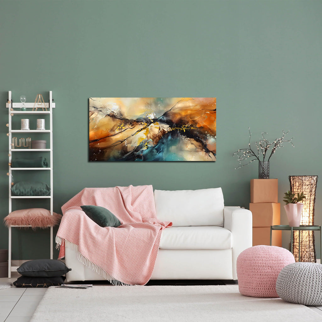 Abstract Paintings Wall Art - Modern Wall Decor Kitchen Room Wall Art Ready to Hang Size 20" x 40"